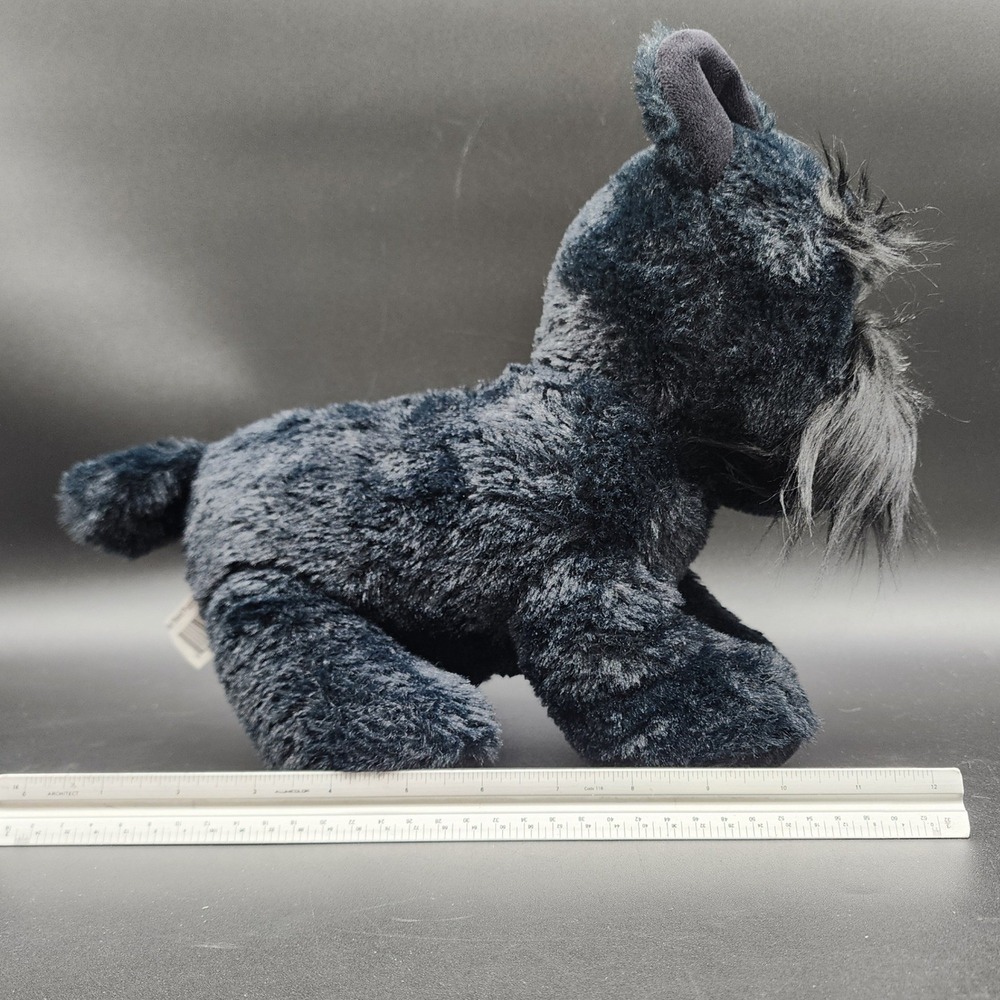 Walmart Medium Black Schnauzer Puppy Dog Plush Stuffed Animal Realistic Toy - Picture 3 of 12